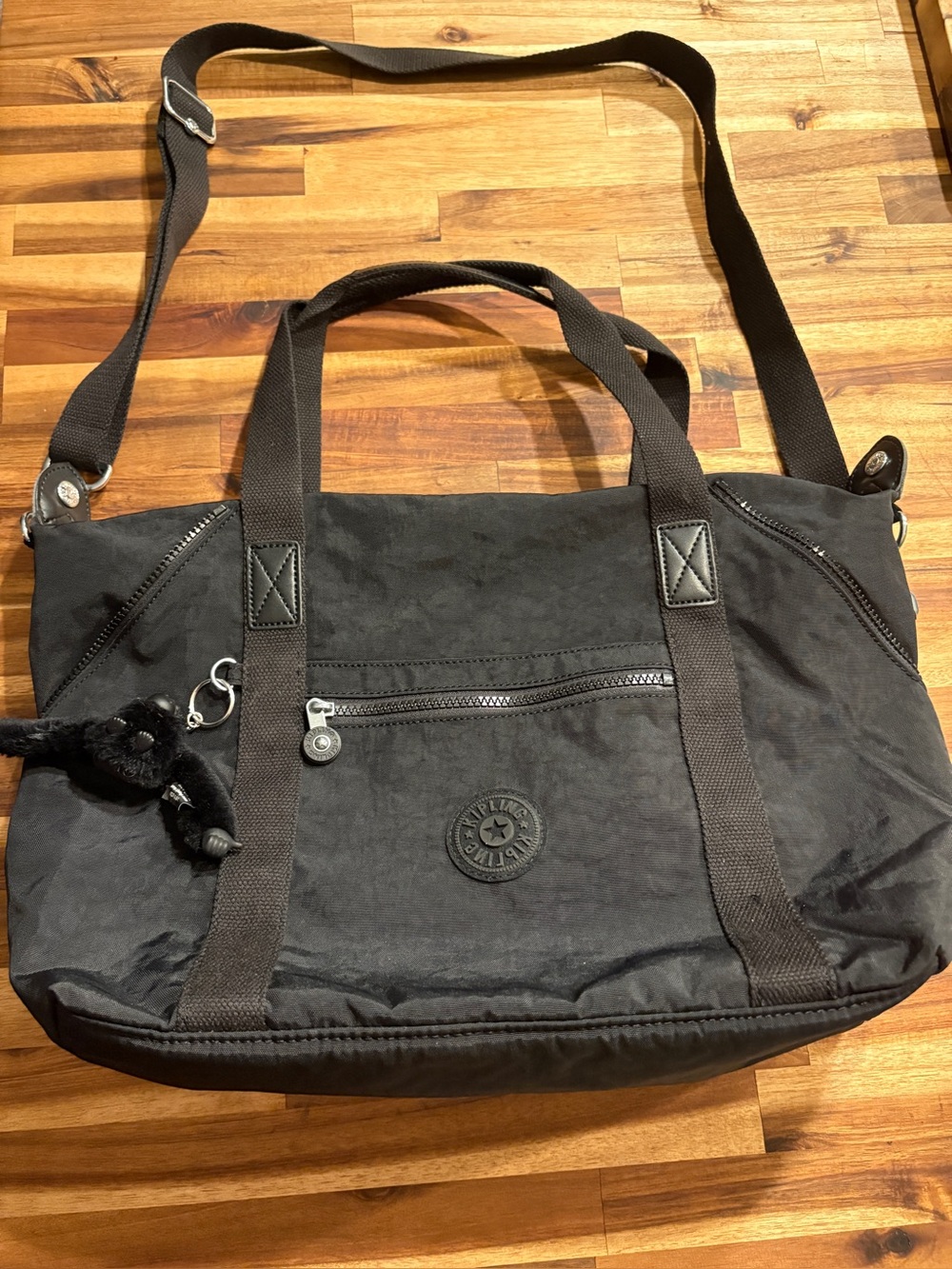 Kipling Black Art Travel Tote